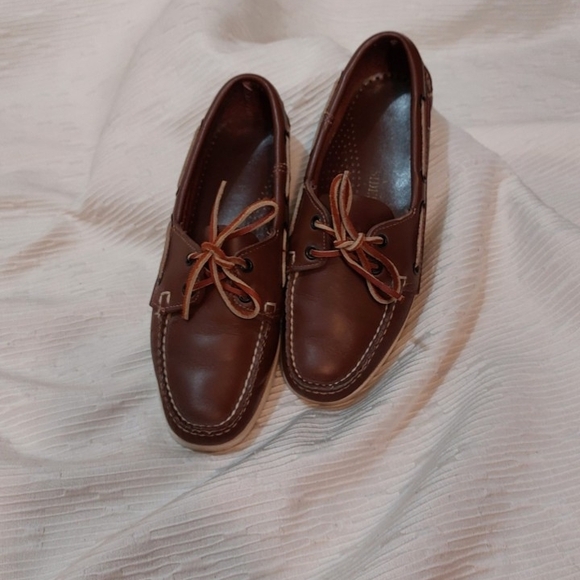Sebago Dark Brown Leather Boat Shoes - Picture 8 of 9